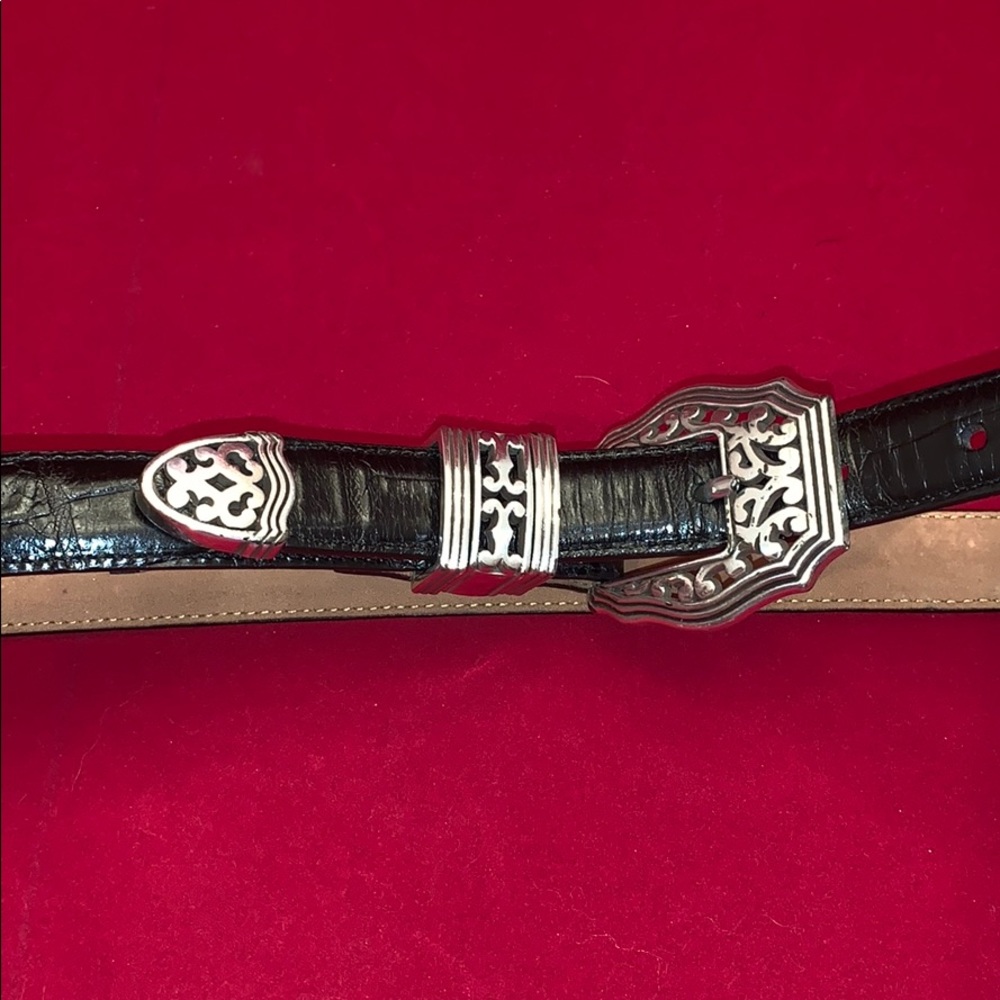 Brighton Croc Design Leather Belt M -30